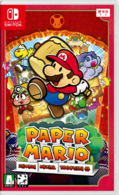페이퍼 마리오 천년의 문 (1000년의 문) 닌텐도 스위치 정품 게임 타이틀 한글판 (국내 배송)