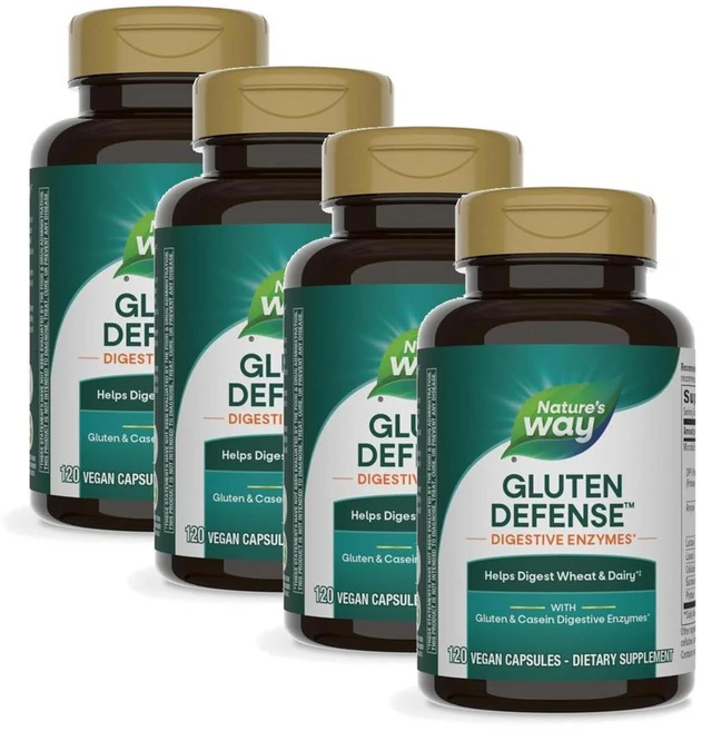 네이처스웨이 글루텐 디펜스 다이제스티브 엔자임 캡슐 Nature's Way Gluten Defense, 120정, 4개 - 쿠팡