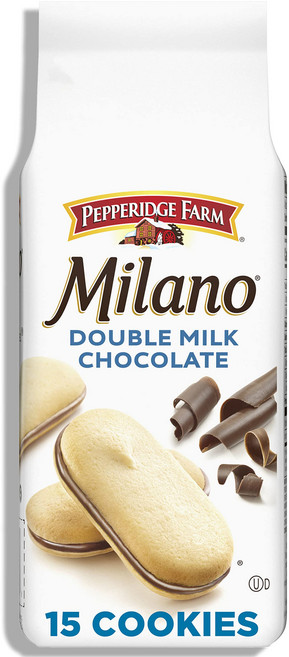 페퍼리지 팜 밀라노 더블 밀크 초콜릿 쿠키 212.6 그램 Pepperidge Farm Milano Double Milk Chocolate Cookies 7.5 OZ Bag (, 212g, 1개