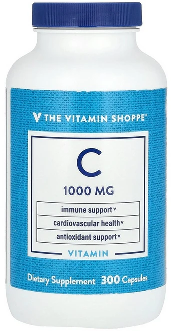 The Vitamin Shoppe 비타민C 1 000mg 캡슐 300정 Shoppe (더 비타민 샵), 1000 mg, 300 개, 1개 - 쿠팡