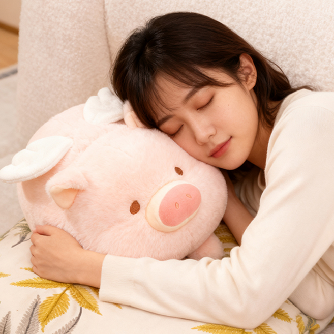 MISI 귀여운 천사돼지 포옹바디필로우 인형
