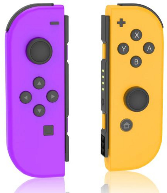 스위치 조이패드 조이콘 게임패드 OLED 무선 컨트롤러 L/R 호환, Purple Orange, 2) Purple Orange, 1개, 20)Purple Orange
