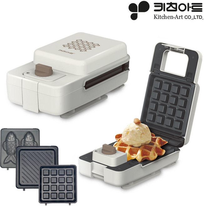 키친아트 3 in 1 플레이트 로리 타임 와플메이커, KW-650AK