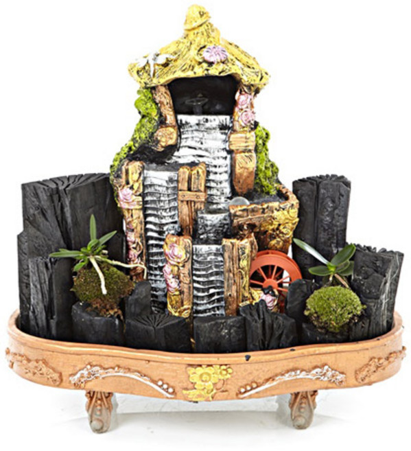 숯부작(물레방아)(OW-9002)[꽃배달서비스/축하화분/개업화분], 1개