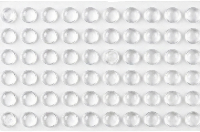 마루오피스 PVC 돌기 도트 미끄럼방지 충격 소음흡수 긁힘 방지 패드, 단일색상+지름6mm, 1세트