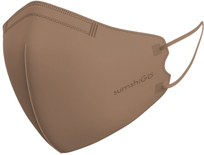 미엘 숨쉬고 스타일업 컬러마스크 대형 브라운 10매 귀가 편한 마스크, 무드브라운, 1개, 10매입