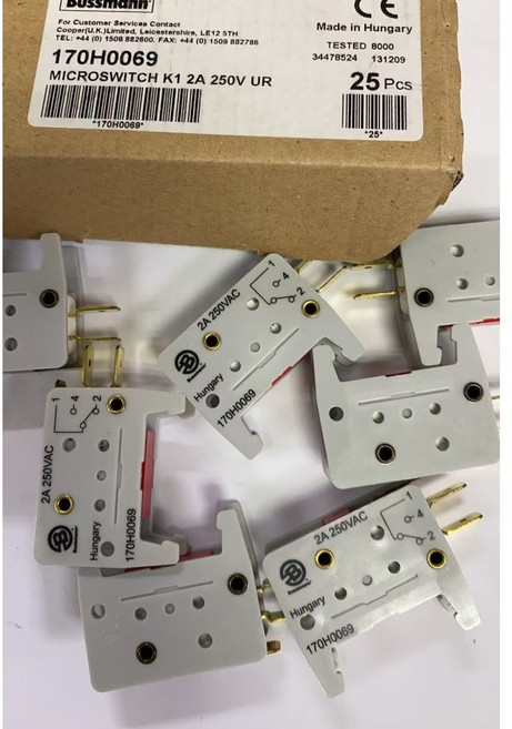 BUSSMANN 微動開關 K1 2A 250V UR 170H0069, 1個