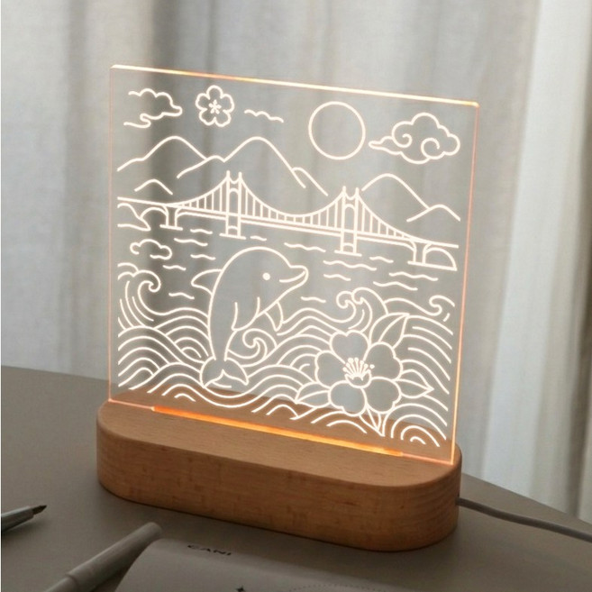 호미호비 DIY 아크릴 무드등 만들기, 미니형+철필+도안북