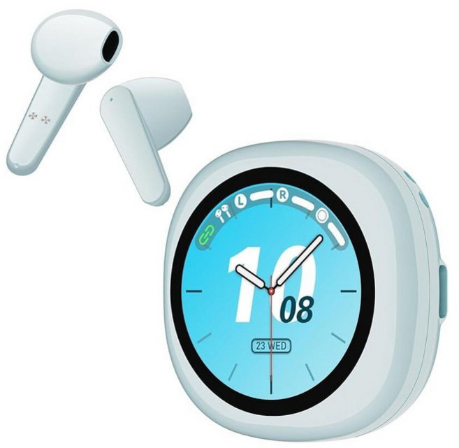 터치 스크린 이어버드 블루 투스 이어 버드 스마트 LCD 터치스크린 케이스 AI 언어 번역기 번역 멋진 무선 실시간 블루투스 5.4 헤드폰 포함 아이폰 안드로이드용