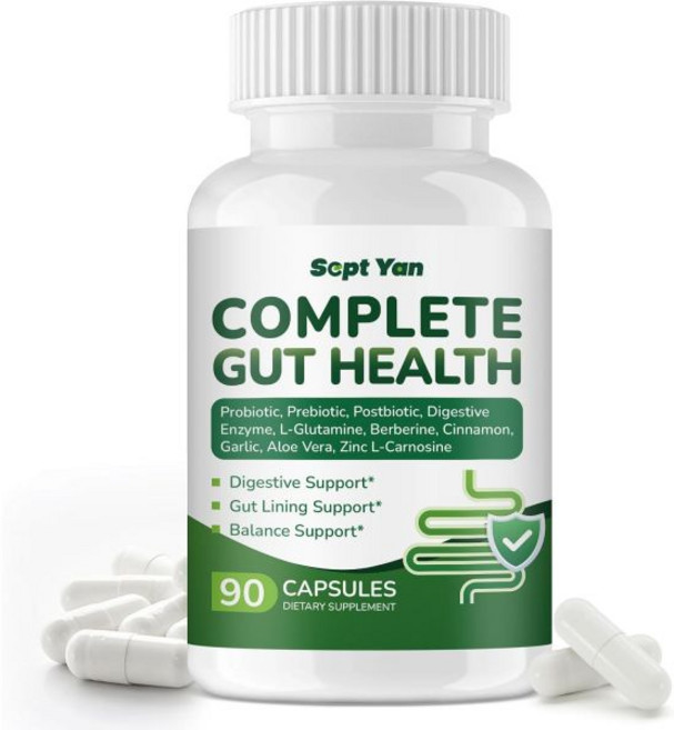 Gut Health Supplement with Prebiotics Postbiotics & Probiotics for Digestive Health for Women & M, Gut Health Supplement with Pre
