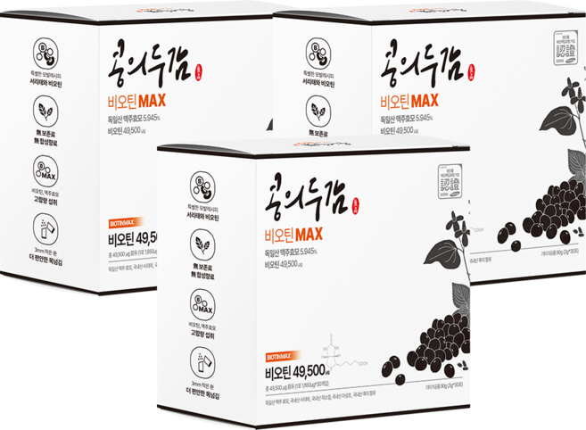 루토닉스 콩의두감 비오틴 맥스 서리태환 30p, 90g, 3개