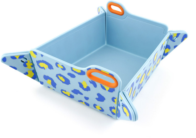 펫토리아 르칙 반려동물 피크닉 접이식기, 블루 레오파드, 1개