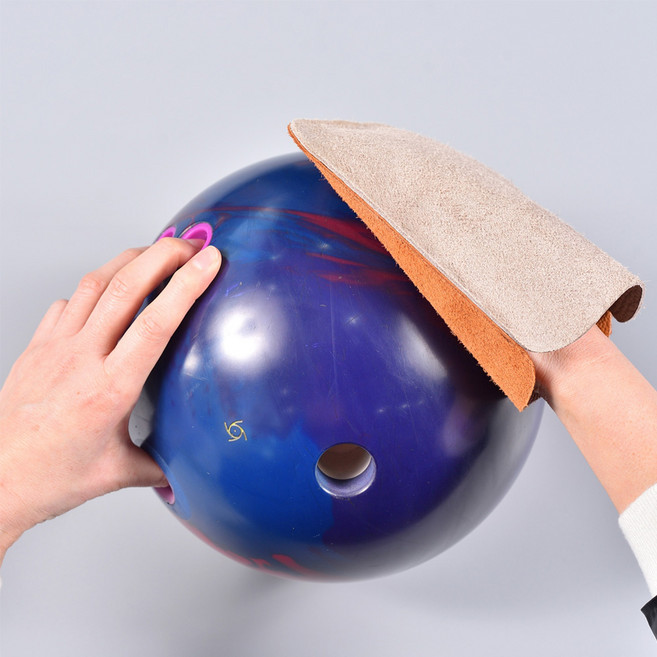 룽고가죽 100%천연가죽 양면 볼링공타월 볼타월 볼링공클리너 당구공타올 장갑형타올, 랜덤, 1개