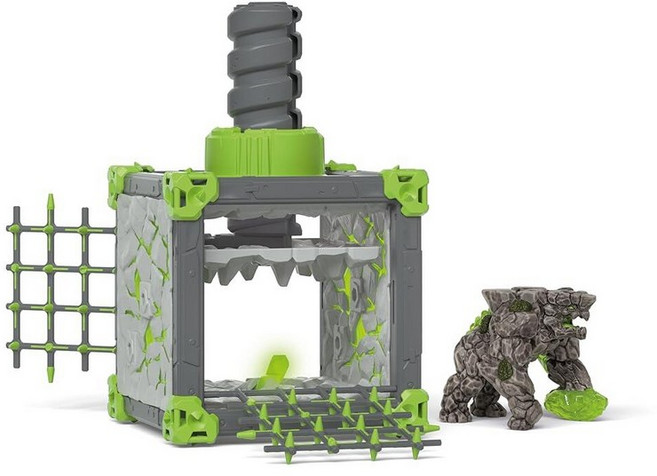 Schleich Eldrador Creatures Stone Monster 액션 피규어 장난감 만 7-12세 아동용, 28 PC BattleCave Stone Smasher