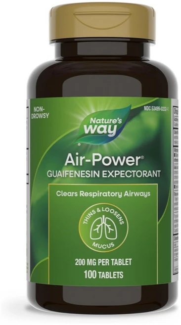구아이페네신 거담제 네이쳐스웨이 Air-Power 200mg, Nature's Way (네이처스 웨이) Way, Ai, 1개, 100정 - 쿠팡