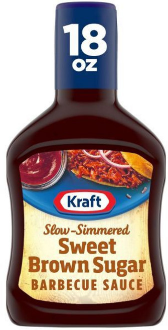 크래프트 달콤한 브라운 슈가 천천히 끓인 바베큐 소스 18온스 병, 510g, 1