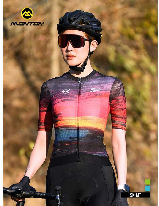Monton 반팔 긴팔 사이클링 자전거복 저지 남성 여성 봄 여름