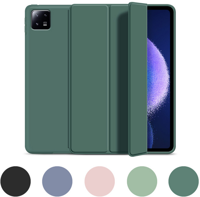 미패드6 / 미패드6 프로 케이스 플립 커버 샤오미 Mi pad 6 pro, 미패드6 / 미패드6 PRO(공용), 딥그린