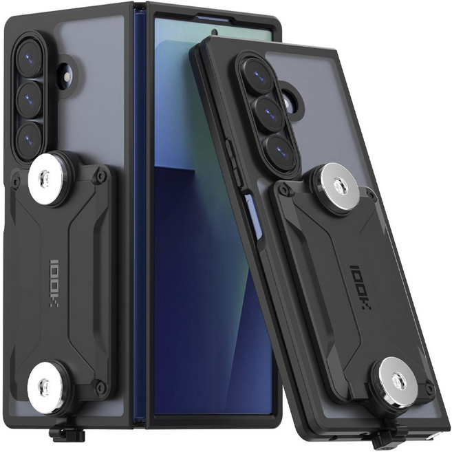 백케이 갤럭시 Z폴드7 6 5 4 오토바이 충전 자석케이스 핸드폰거치대, 갤럭시Z폴드4, 블랙