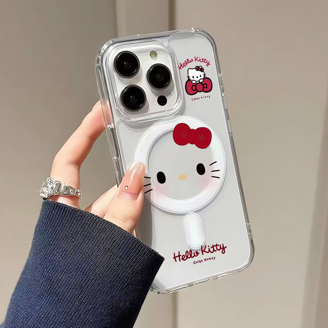 아펙시움 아이폰 15 16 17 프로 프로맥스 휴대폰케이스 멕세이프 투명 케이스 리본 고양이