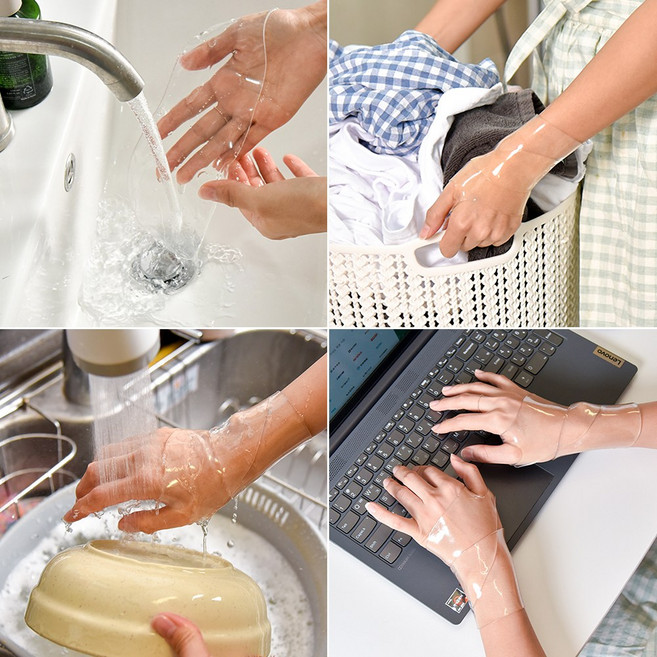 투명 방수 실리콘 손목보호대 헬스 아대 밴드, 1개