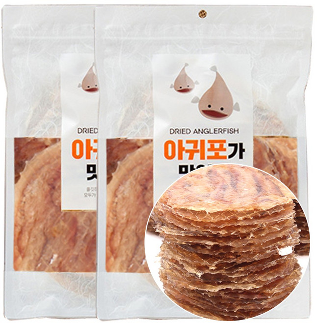 [가온애] 두꺼운 순살 아귀포, 370g 내외(10장, 대), 2개