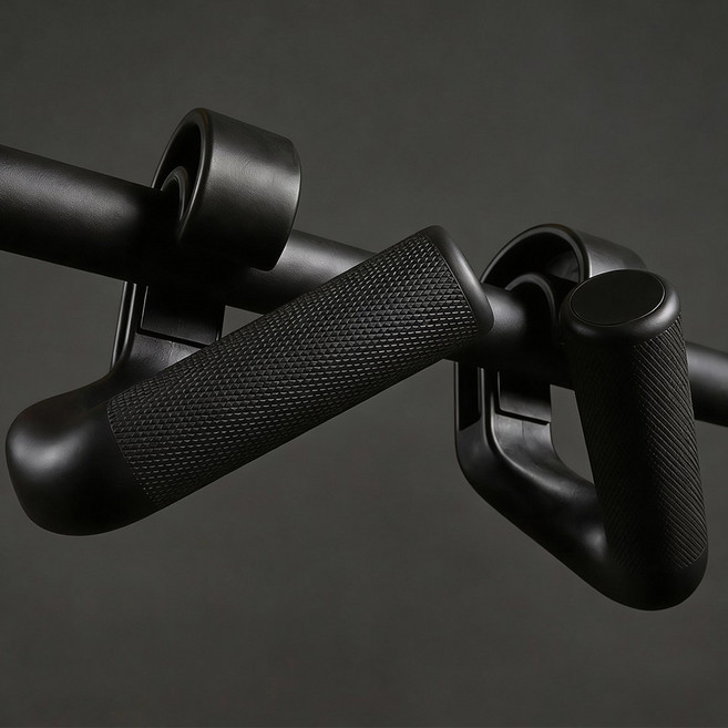 기어투무브 문틀철봉 턱걸이 그립 등운동 뉴트럴 풀업 랫풀다운 보조 그립, 1세트, Black