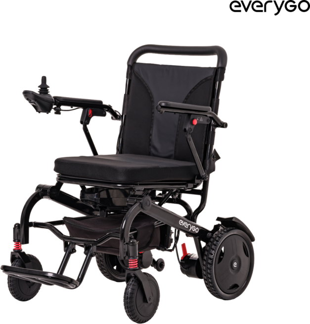에브리고 접이식 초경량 전동휠 체어 여행 접이식 휠체어 W300, 1개