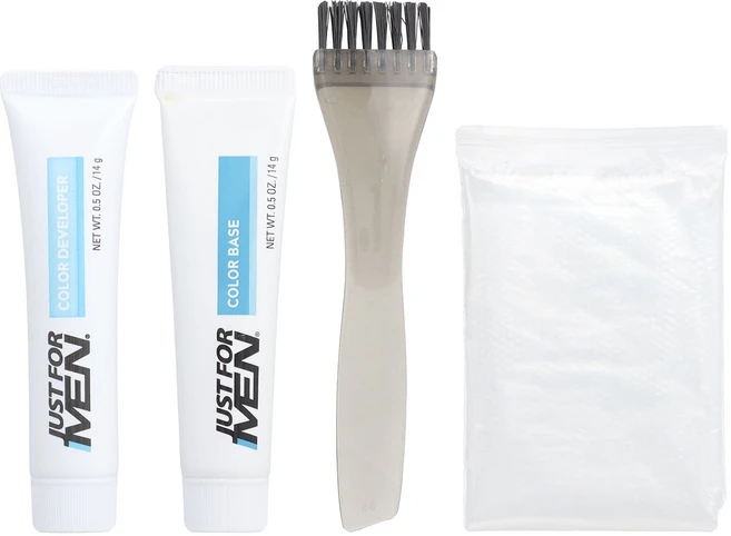 Just for Men 콧수염 및 턱수염 용 브러시 인 컬러 M-40 미디엄-다크 브라운 다회용 키트 1개, JustforMen콧수염및턱수염용브러시인컬러M40미디엄 - 쿠팡