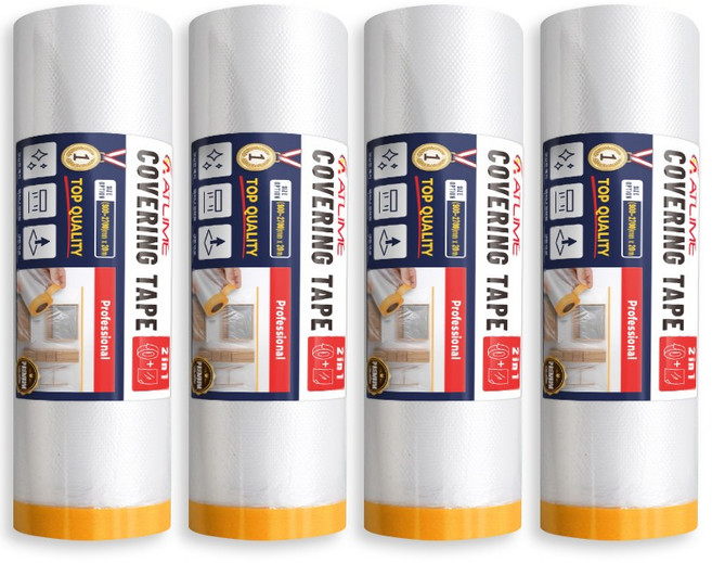 아뜰라임 프리미엄 보양 비닐 마스킹 커버링 테이프, 4개