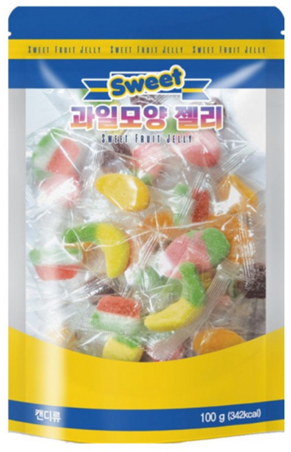 스위트 과일모양 젤리100g 종합젤리, 1개, 100g