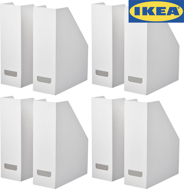 이케아 A4 서류 종이 파일꽂이 셰나, 4세트, 화이트 2개입