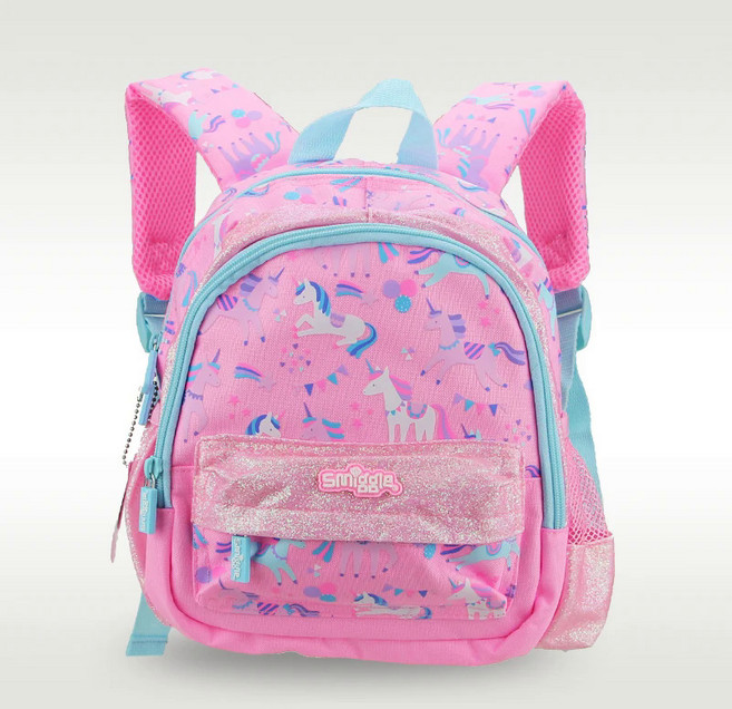 Smiggle호주 원래 책가방 소녀 배낭 귀여운 핑크와 블루 유니콘 카와이 11 인치