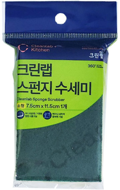 크린랩 수세미 버블 스펀지 다목적 향균, 1개, 1개입
