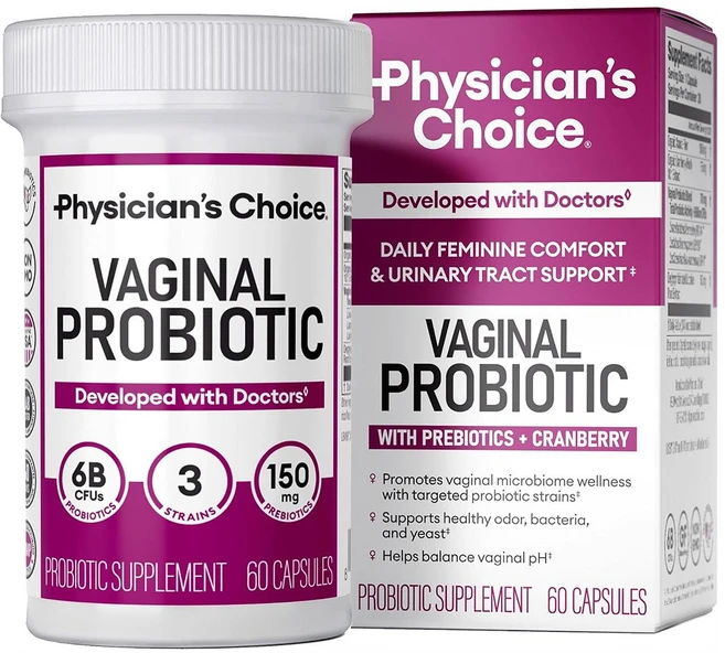 Physician's CHOICE 피지션스 초이스 여성 질 유산균 Vaginal Probiotics for Women [미국 최신상품 직구], 1개, 60정 - 쿠팡