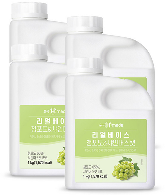 레인보우 리얼 청포도 베이스, 1kg, 4개
