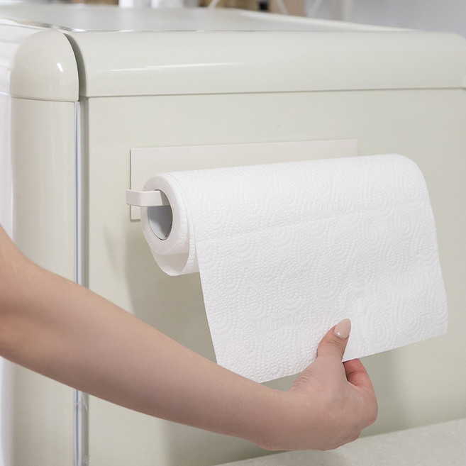 자석 키친타올 걸이 무타공 주방 냉장고, 1개, 화이트