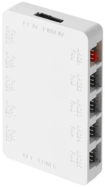 아이구주 GH10 ARGB AND PWM HUB (화이트) 케이스 팬 컨트롤러, 선택없음, 1개, 선택없음 - 쿠팡