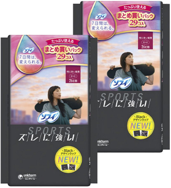 SOFY 蘇菲 Sports耐磨蝶翼型衛生棉, 1包, 29片, 26cm