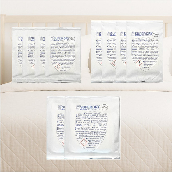 침실 습기관리 제습제 침실 이불 침구 습기제거제 메트리스케어 세트 (관리스티커 3매 증정), 1세트, 500g