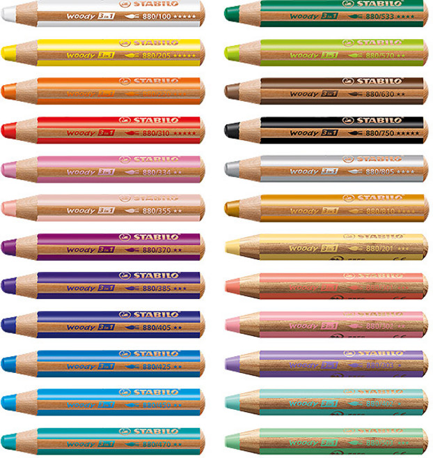 스타빌로 우디 3in1 색연필 창문 타일 나무 미술활동, 울트라마린