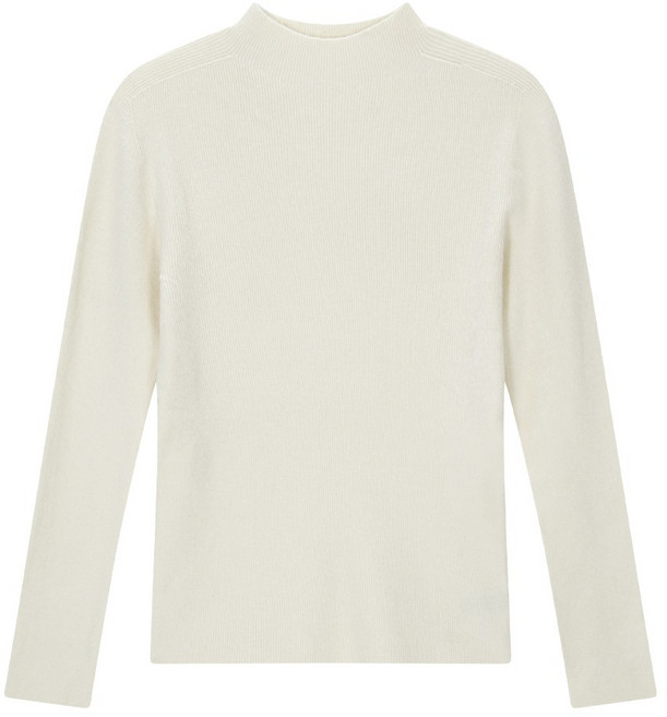 [ FLC ] 홀가먼트 하프 폴라 니트티셔츠 (슬림 목폴라 캐시라이크 울 혼방)