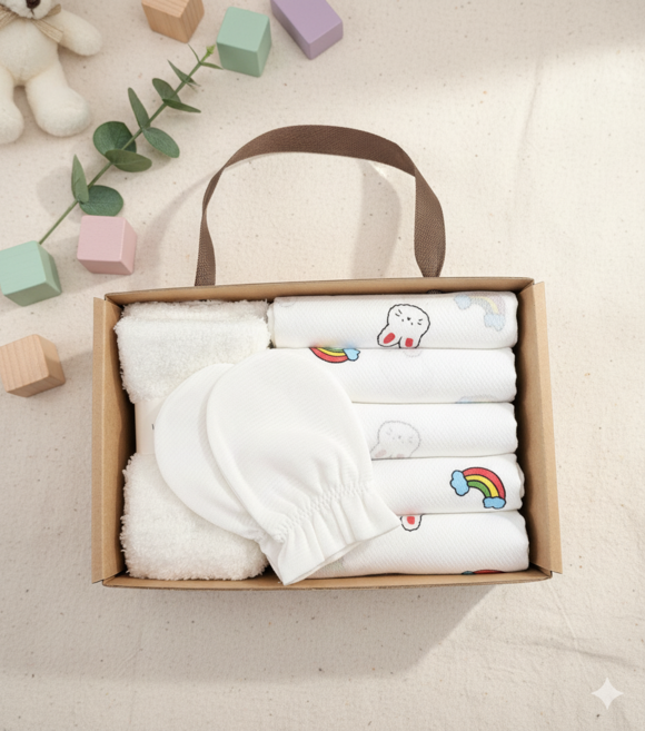 Soondang 임산부 수면양말 손수건 손싸개 임신선물, 토끼