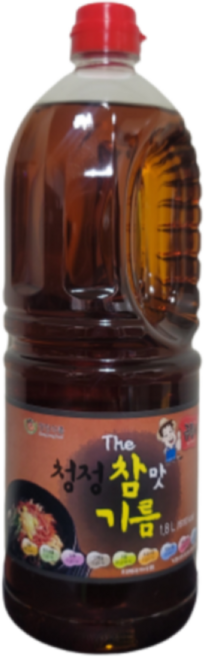 청정식품 식당용 향미유 참기름 더 참 맛기름 1.8L, 6개