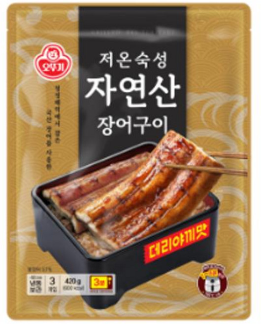 오뚜기 저온숙성자연산 장어구이 (데리야끼맛) 140g 3개