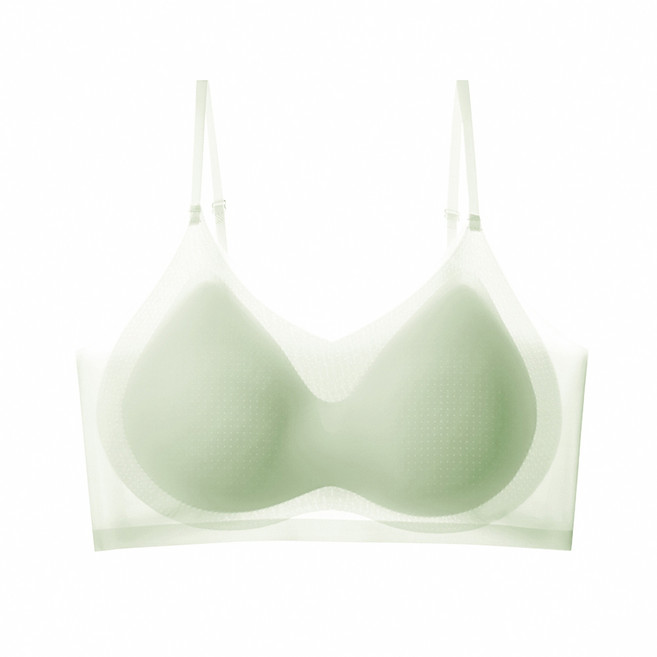 輕盈無痕冰絲內衣 涼感內衣 無鋼圈內衣 細肩帶 超薄涼爽 不黏膚 聚攏上托 吸濕排汗 背心式內衣