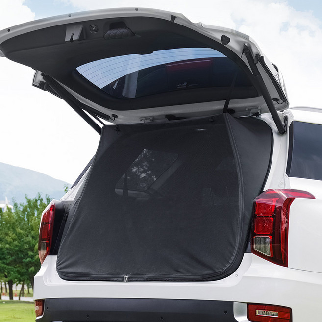 케이엠모터스 팰리세이드 1세대 차량용 모기장 텐트 트렁크 모기장, 차박 모기장 트렁크용, 팰리세이드/어비스블랙(1P)
