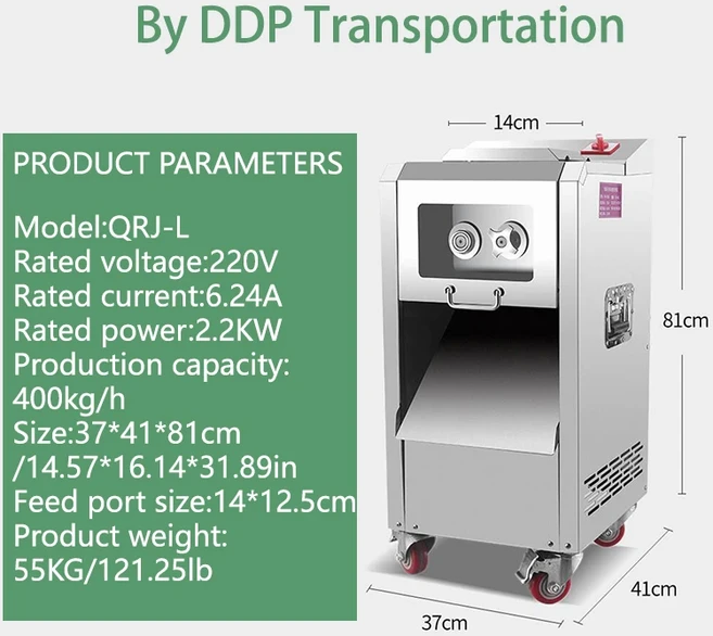 상업용 완전 자동 전기 고기 절단기 닭가슴살 신선한 고기 슬라이서 주방 레스토랑용, 02 110V, 04 2.5MM, 04 By DDP