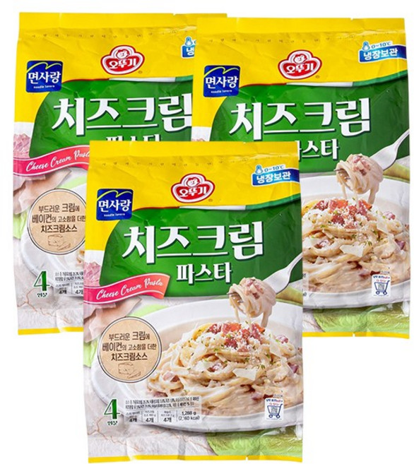 오뚜기 치즈크림 파스타, 3개, 1.288kg