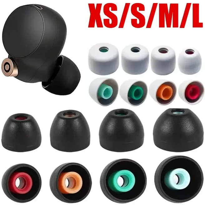 호환 소니호환 WF-1000XM5 1000XM4 1000XM3 이어팁 소프트 이어폰 귀마개 6Pcs 교체 이어버드 실리콘, 1세트, Gray